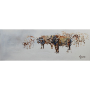 Buffalo Oil Painting