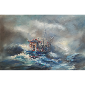 Stormy Seas Oil Painting